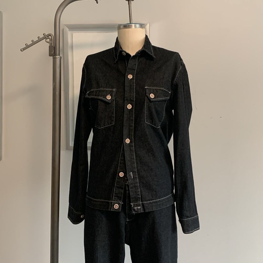 Kidsyc @ Brandywine Denim Set Skull Graphic Jacket & Pants Black Jean Outfit - Picture 4 of 12